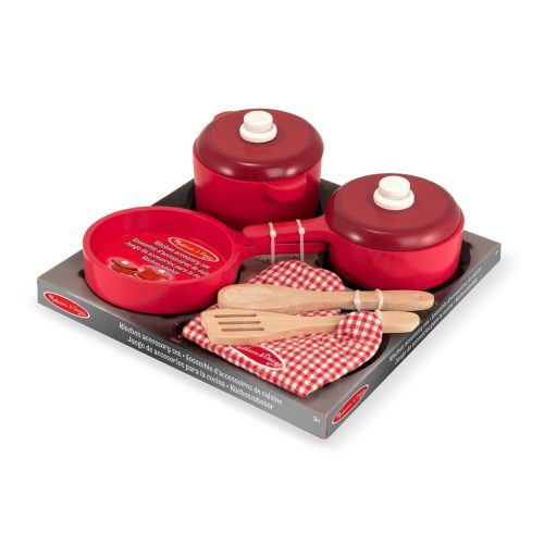 Melissa & Doug, sütés-főzés, fa konyhai feleszerlés készlet