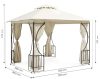 Kerti pavilon 3x3 m bézs