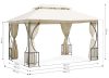 Kerti pavilon 3x4 m bézs