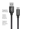 COLORWAY Kábel, Cable USB MicroUSB 2m 2.4A black (CW-CBUM009-BK)