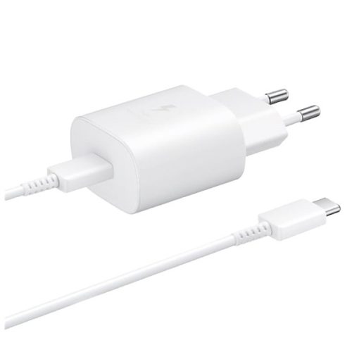 BLACKBIRD Hálózati töltő 25W T145 PD USB-C + USB-C Adatkábel 1m, Fehér (Gyári kivitel)