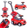 Ride-on ráülős kisautó járókerekes tolókocsi fogantyú hangok piros