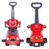 Ride-on ráülős kisautó járókerekes tolókocsi fogantyú hangok piros