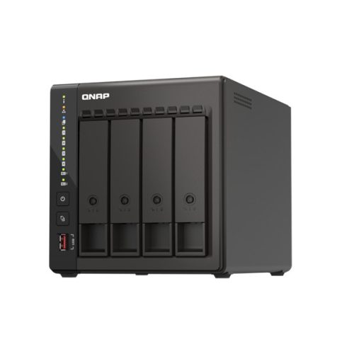 QNAP NAS 4 fiókos Celeron J6412 4x2,6GHz, 8GB RAM, 2x25000Mbps, 2xHDMI1.4b, 2xUSB3.2Gen2, 2xM.2 2280 Slot - TS-453E-8G