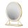 HUMANAS HM04 kerek álló smiktükör, 40 cm átmérő, LED, integrált érintő gombok, 3 színhőmérséklet, arany