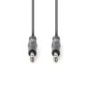 Nedis COTH23020GY15 félprofi audio kábel, 2 x 6,35mm sztereo jack dugó, hossz 1.5m, rugalmas