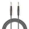 Nedis COTH23020GY15 félprofi audio kábel, 2 x 6,35mm sztereo jack dugó, hossz 1.5m, rugalmas