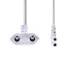 Nedis CEGL11055WT30 tápkábel, Euro dugó,  IEC-320-C7,  pipa, szögben balra, 3m, fehér