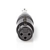Nedis COTP15940BK 6,35 Jack dugó - 3P XLR aljzat adapter