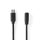 Nedis CCGL65960BK10 USB-C (USB C) dugó - 3,5 mm sztereo jack aljzat | 1,00 m