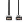 Nedis CVGL34060BK10 ultra HD HDMI kábel, HDMI dugó - dugó, 4K@60Hz, ARC, 18 Gbps, aranyozott csatlakozók, hossz 1m