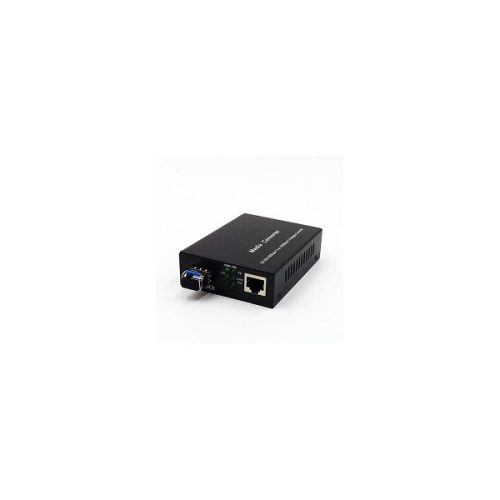 LINKEASY média konverter 10/100M/1G/2.5G/5G/10GBase-T + 1x10GE SFP+ (SFP+ modul nélkül), külső 5V PSU