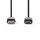 Nedis CCGL60750BK10 USB2.0, USB-C apa - USB Micro-B apa, 60 W, 480 Mbps, hossz 1m