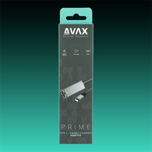 AVAX Átalakító adapter USB-C 3.2 - Ethernet Gigabit port