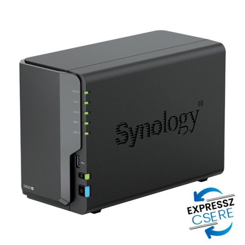 SYNOLOGY NAS 2 fiókos DS225+ 2x2TB Intel Celeron J4125 4x2GHz, 2GB DDR4, 1x2,5GbE, 1x1GbE, 2xUSB3.2Gen1