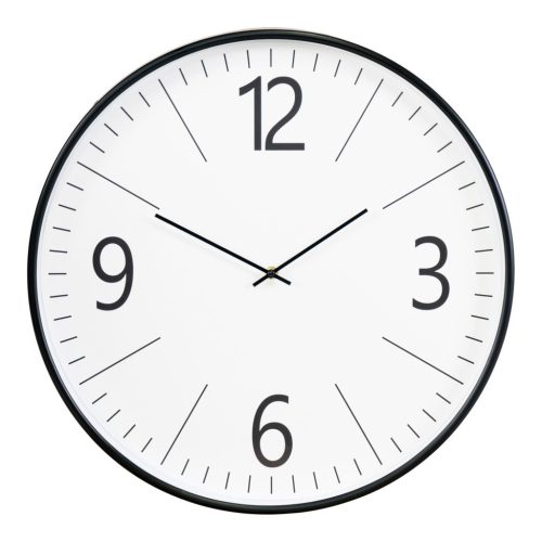 Biel falióra, műanyag, fekete, fehér, hangtalan, 51 cm