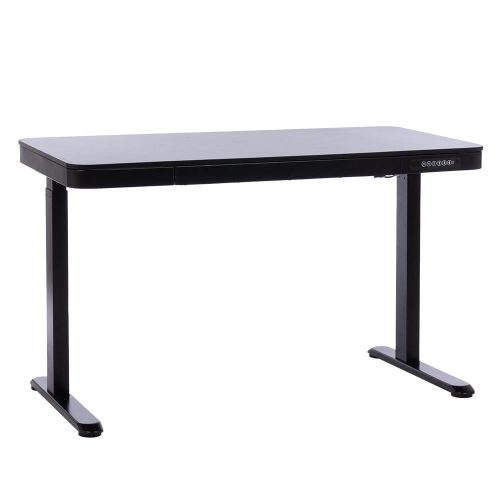 VELSEN íróasztal elektromos magasságállítással, vezérlőpanellel 120x60 cm fekete