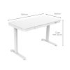 VELSEN íróasztal elektromos magasságállítással, vezérlőpanellel 120x60 cm fehér