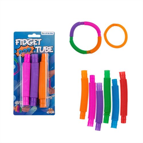 Fidget Pop hajlítható csövek, 13 cm, 3 db-os csomag, kétféle