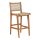 Derby bárszék, teak fa/polyrattan, natúr
