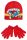 Disney Mickey Skate Red gyerek sapka + kesztyű szett 54 cm