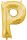 Arany Gold mini P betű fólia lufi 33 cm