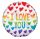 I love You Rainbow fólia lufi 43 cm