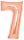 Színes Rose Gold 7-es szám fólia lufi 66 cm