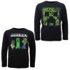 Minecraft Dark gyerek hosszú ujjú póló, felső 8 - 12 év / 128 - 152 cm