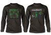 Minecraft Dark gyerek hosszú ujjú póló, felső 8 - 12 év / 128 - 152 cm