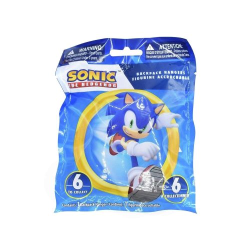  Sonic hátizsákra akasztható meglepetés figura, 7.5 cm - többféle