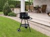 Görgős kerti grill állítható rácsmagassággal