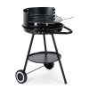 Görgős kerti grill állítható rácsmagassággal