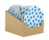 Pöttyös Sky Blue Polka Dot papírtányér 6 db-os 18 cm