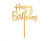 Arany  Happy Birthday Gold Style torta dekoráció 14 cm