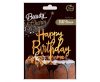 Arany  Happy Birthday Gold Style torta dekoráció 14 cm