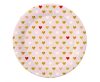 Szerelem XOXO Pink papírtányér 6 db-os 18 cm