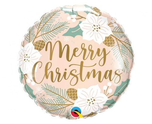 Karácsony Merry Christmas Pastel fólia lufi 46 cm
