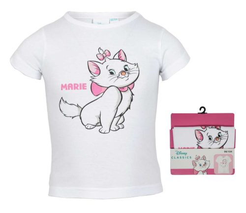 Disney Marie cica White gyerek rövid póló, felső 2 - 8 év / 92 - 128 cm, 12db/cs
