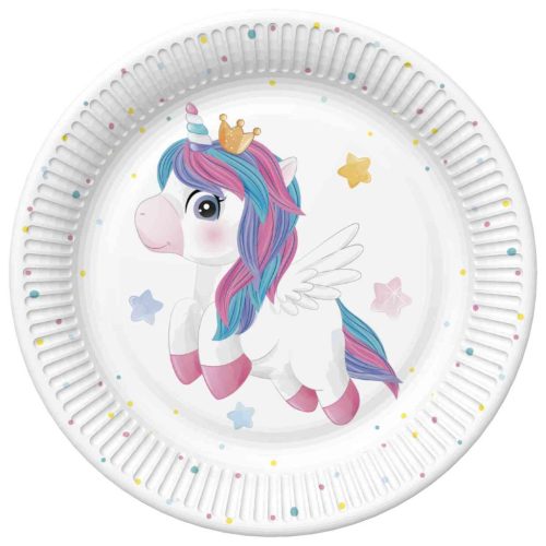 Unikornis Magical Star papírtányér 8 db-os 22,7 cm