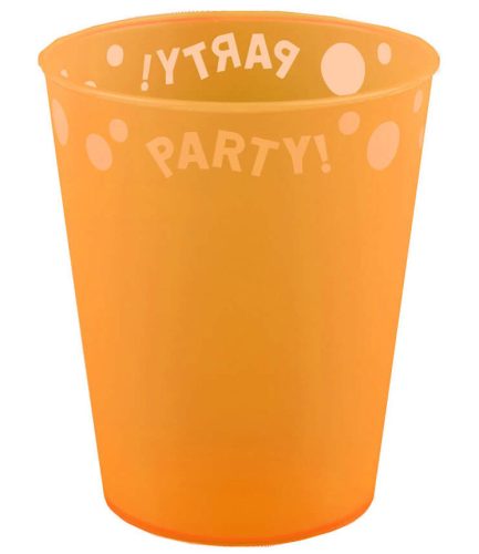 Narancssárga Orange micro prémium műanyag pohár 250 ml