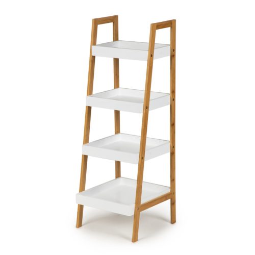 Könyvespolc bambusz kerettel 34,5x36,5x98 cm
