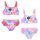Barbie Rainbow Splash gyerek fürdőruha, bikini 4 - 10 év / 104 - 140 cm