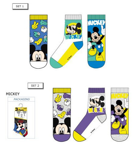 Disney Mickey Summer Cool gyerek zokni 23-34