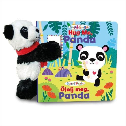 Snap & Snuggle Pattanj pajtás plüss barát képeskönyvvel  - ölelnivaló panda